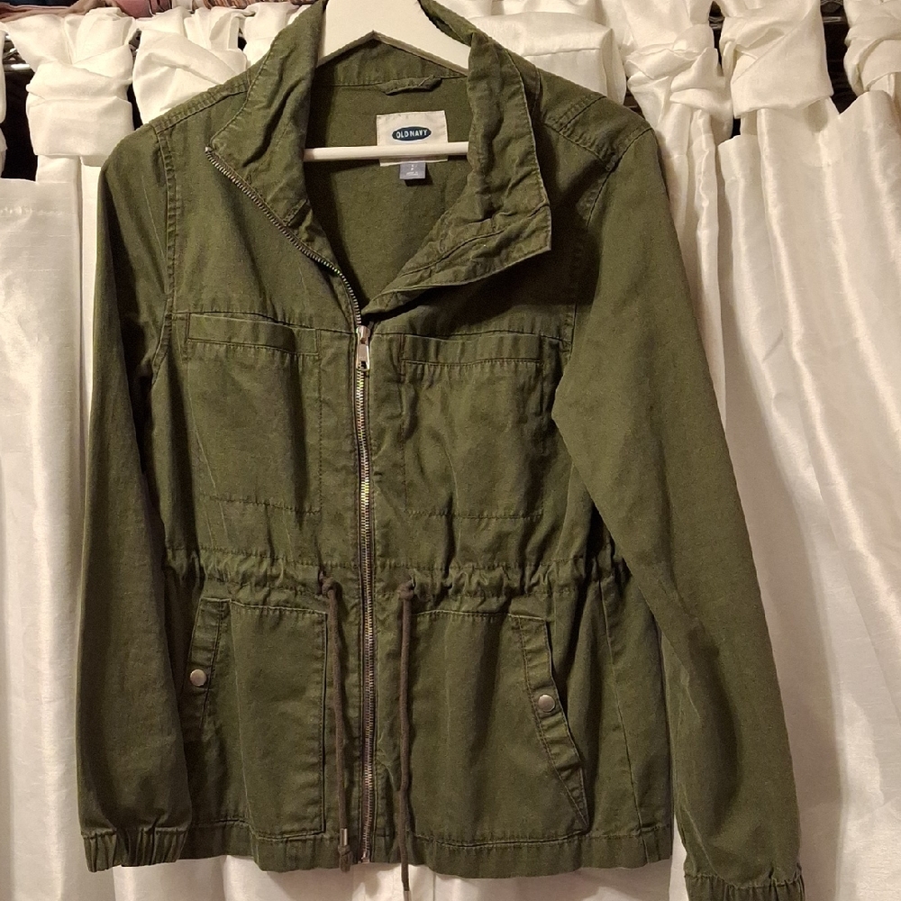 Old Navy Forest Green Utility Jacket SP